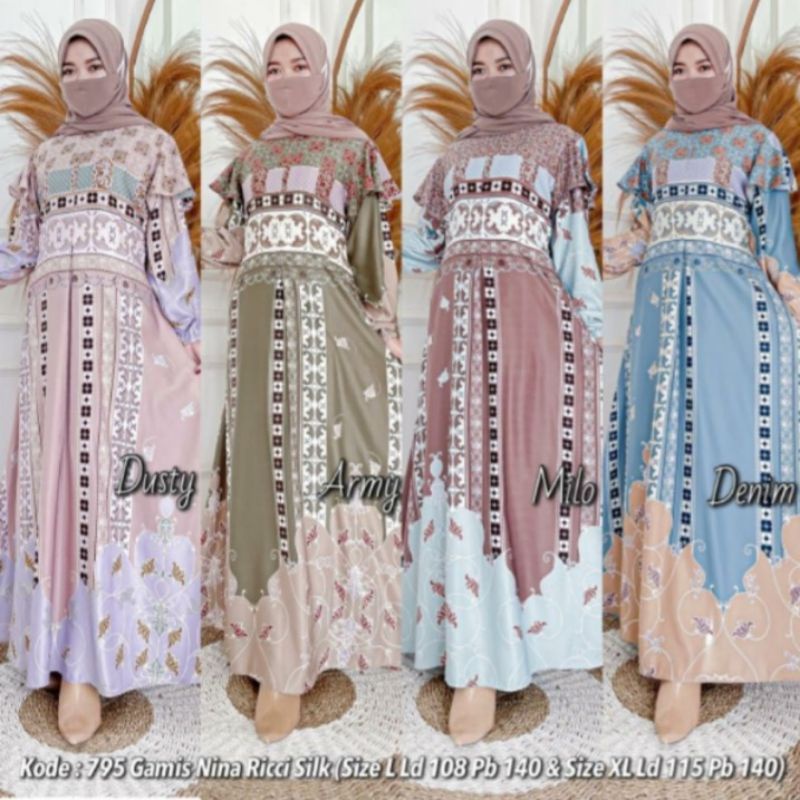 Gamis Nina Ricci Silk Ribyka Collection