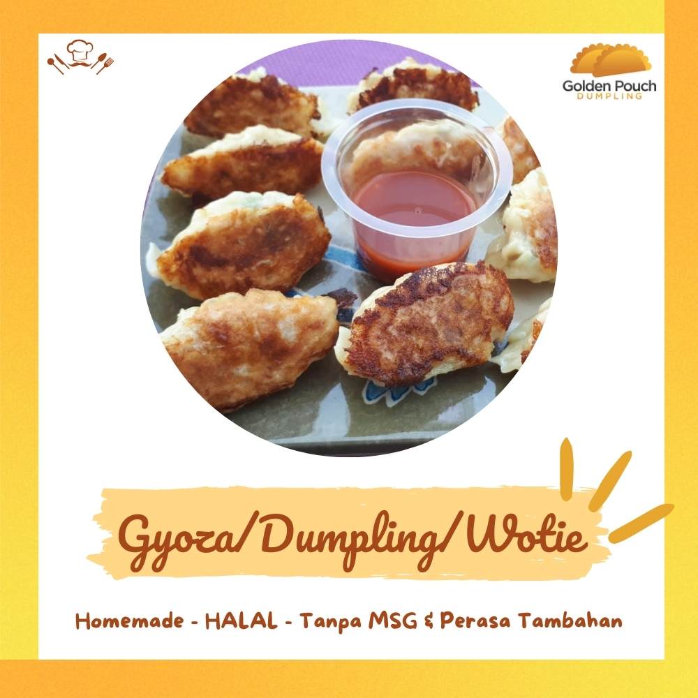 

Golden Pouch - Dumpling Gyoza Kuotie Ayam / Cemilan Makanan Frozen Food