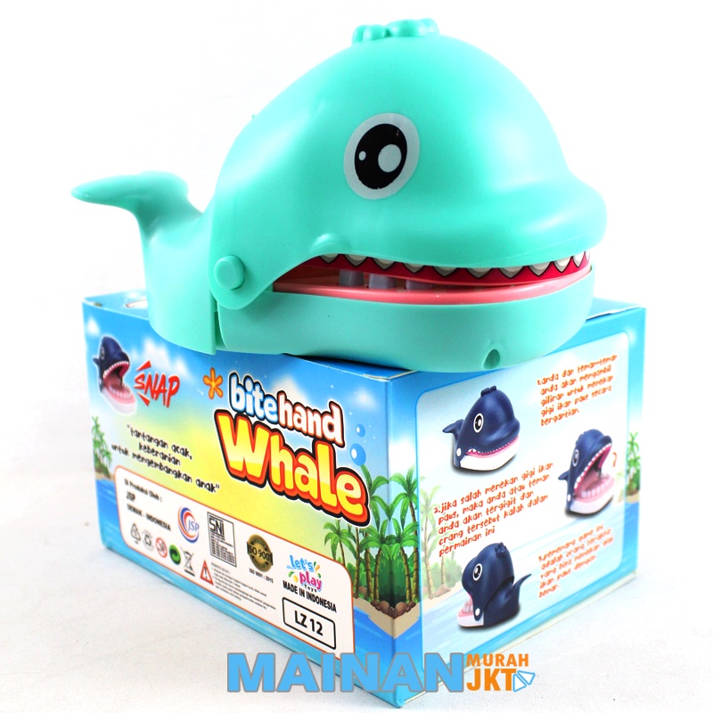 MAINANKEI MAINAN ANAK MURAH LZ12 CRAZY WHALE GIGIT KAGET MAINAN PRANK PAUS GIGIT