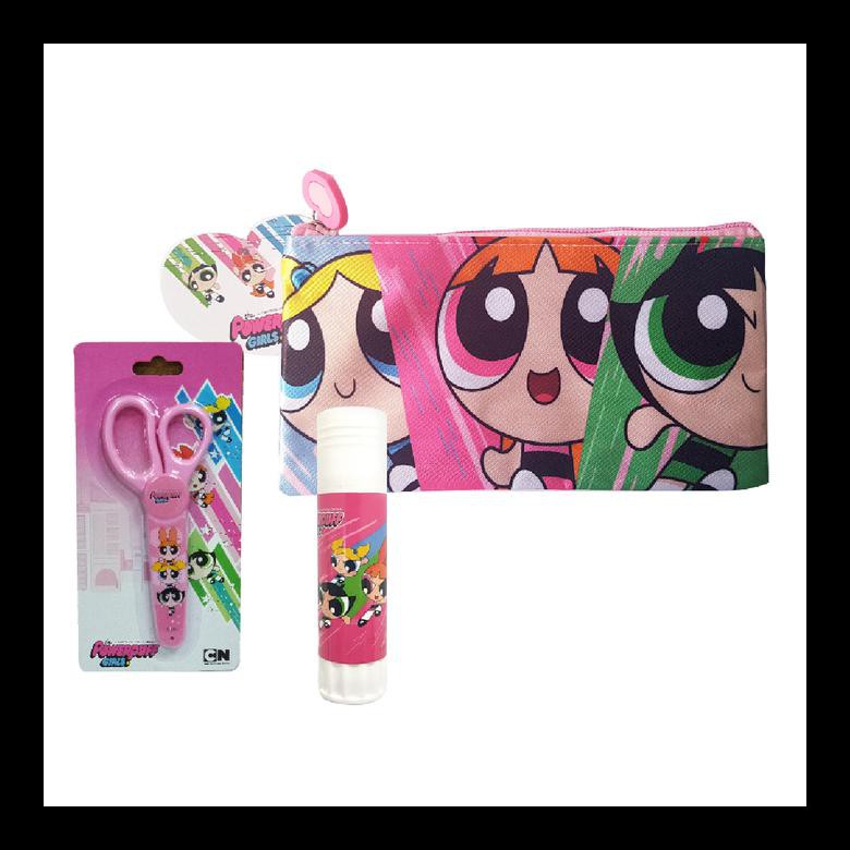 

STOK BARU POWERPUFF GIRLS PAKET 3IN1 TEMPAT PENSIL + STATIONERY PAKET ALAT TULIS MURAH