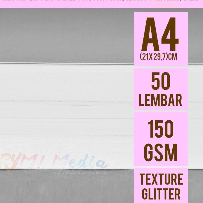 

Best Seller!!Jasmine Putih Glitter 150 gsm A4 isi 50 lembar / Kertas Jasmin Paper Flower 150 gram