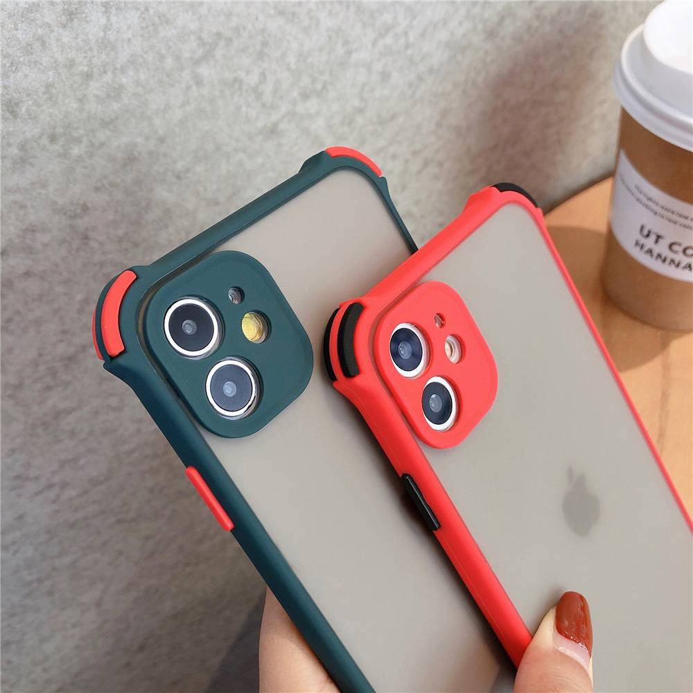Case Pelindung Bumper Transparan Matte Shockproof Untuk Huawei P50 Pro 30 Pro 40 Pro + Nova8