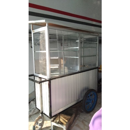 gerobak dorong alumunium