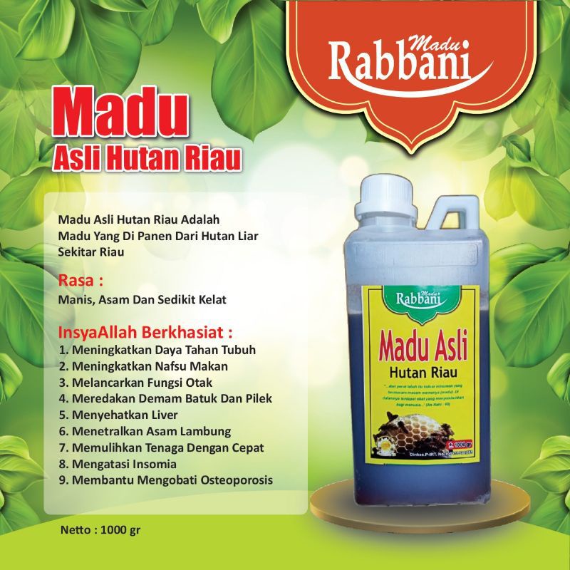 

Madu Hutan Riau Asli 100%