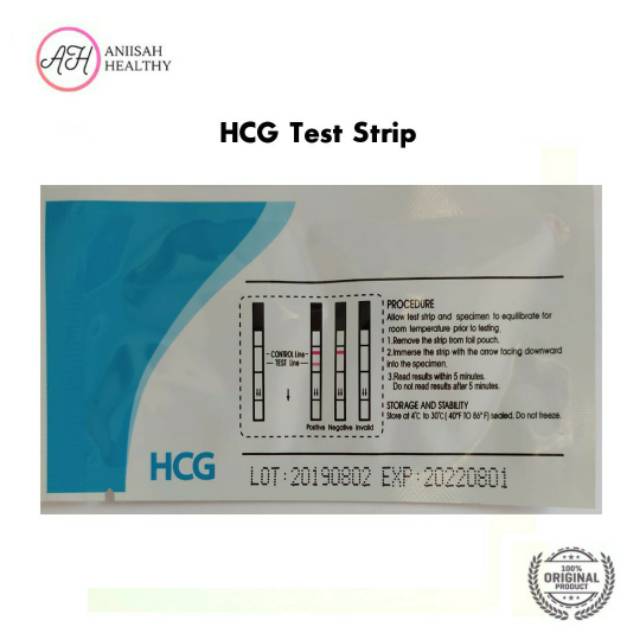 Test Kehamilan Strip / Test Hamil HCG Strip Blue / Testpack / Tespek / Testpeck / Tes Hamil