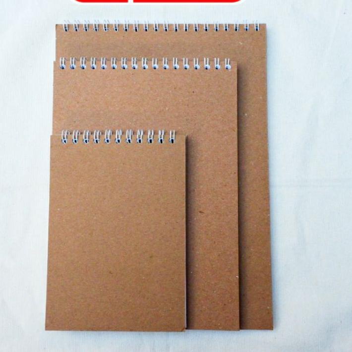 

Barang Bagus WATER COLOR SKETCH BOOK RING SPIRAL 250 GSM B5 A5 A6(COVER COKLAT)!