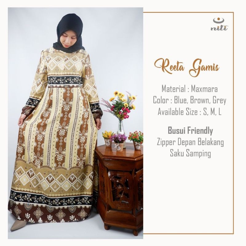 REETA GAMIS WANITA DEWASA MAXMARA KEKINIAN
