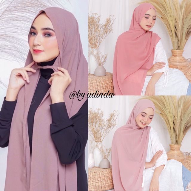  Pashmina  Ceruty Baby doll  karet Hijab Pasmina Ceruti  