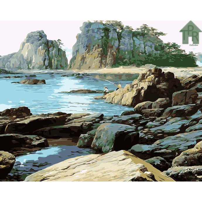 

DIY - Set Melukis / painting by number kit - NATURE 40x50cm. part-2 - Shore 6177