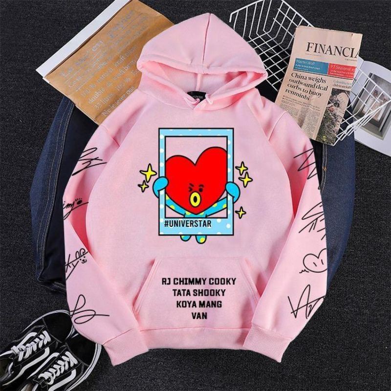 Hoodie BT21 TATA baju BT21 TATA hoodie baby terry BT21