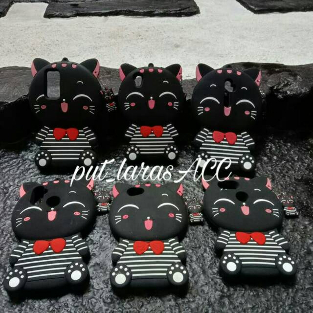 Case Boneka 3D 4D Caracter Case Soft Silikon MIMI CAT SAMSUNG A01