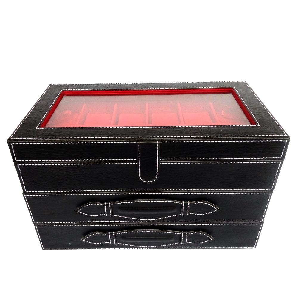 [Kualitas Super] Box  Tempat Kacamata 5 + Jam Tangan 12 + Cincin Aksesoris