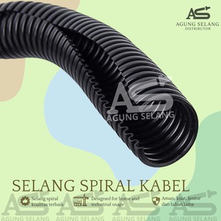 Selang Spiral 3/8" 10 mm Flexible Belah Untuk Kabel Mobil Motor Murah 5