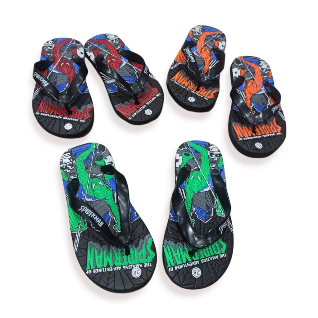 SANDAL ANAK KARAKTER SPIDERMAN | SENDAL KERAKTER SPIDERMAN | SENDAL MURAH SIZE 26-35