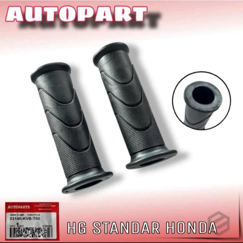 HANDGRIP STANDAR HONDA UNIVERSAL / GRIP MOTOR HONDA MODEL POLOS HITAM