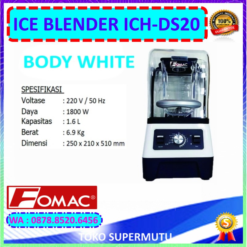 Ice Blender Smoothie ICH-DS20 Jus Blender Fomac