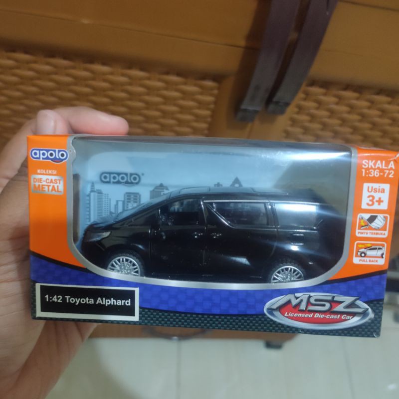 Diecast Apolo Toyota Alphard Hitam