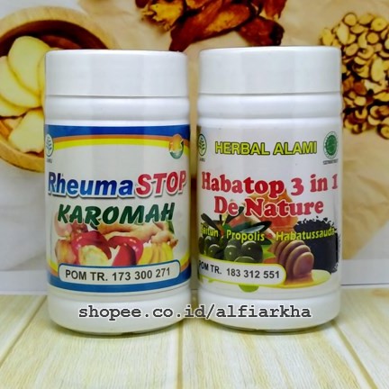 ( BEST SELLER ) OBAT REMATIK ENCOK NYERI SENDI RHEUMASTOP HABATOP 3IN1 DE NATURE
