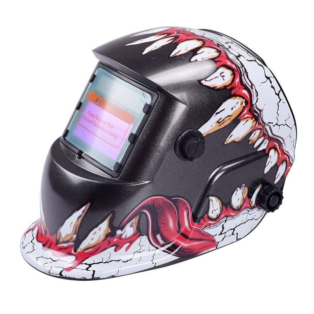 Helm Las Otomatis Auto Darkening Welding Helmet - HW-012 - Black/Blue