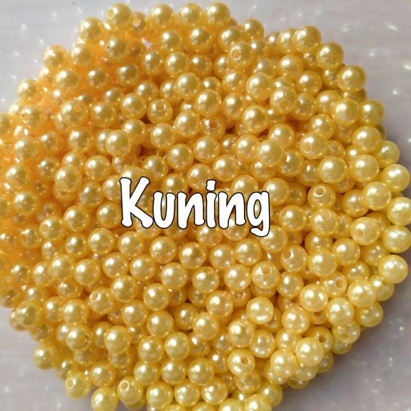 Manik Payet Mote Mutiara Plastik / Ringan 6mm Grade A - 10 Gram