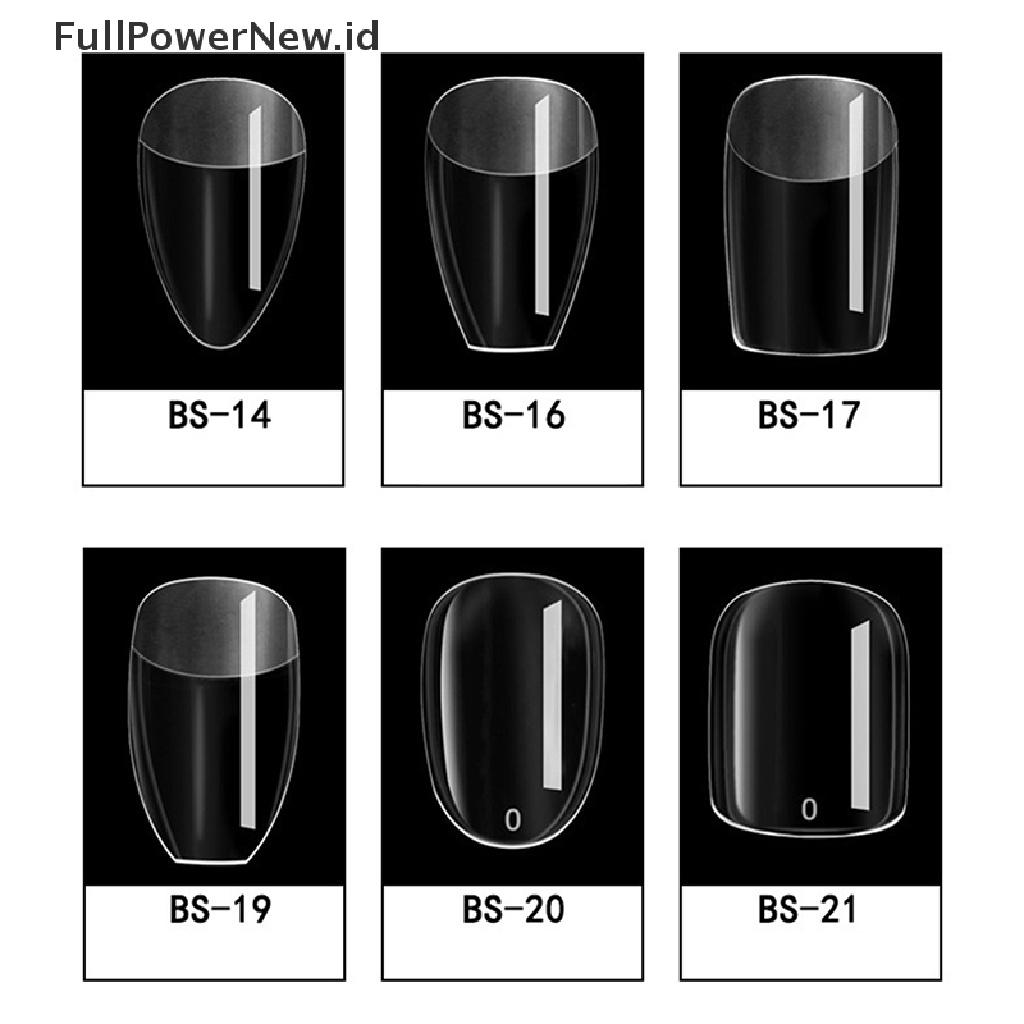 (Full) 240pcs / Box Kuku Palsu Panjang Full Coverage Transparan Bahan ABS Untuk Nail Art / Manicure
