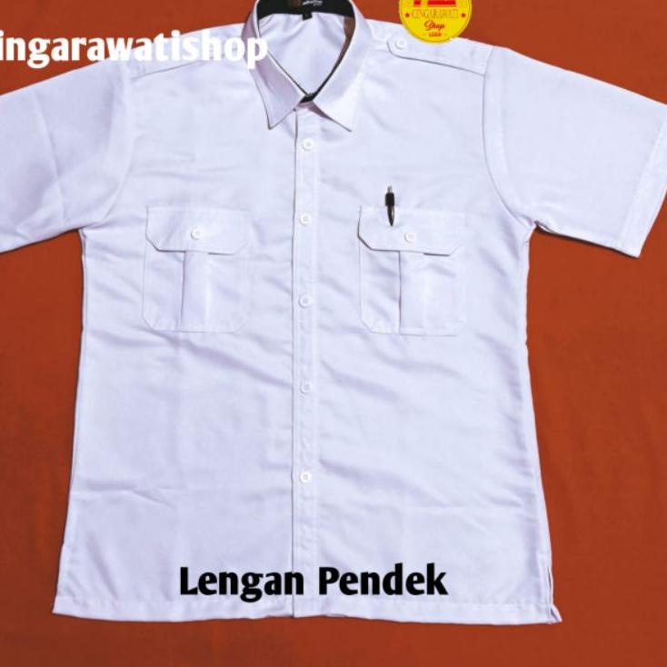 정 Kemeja Pdh Putih Pns Pria Baju PNS Putih Pria Seragam Pns Putih Pria Kerah Dalam Hitam Baju Dinas 