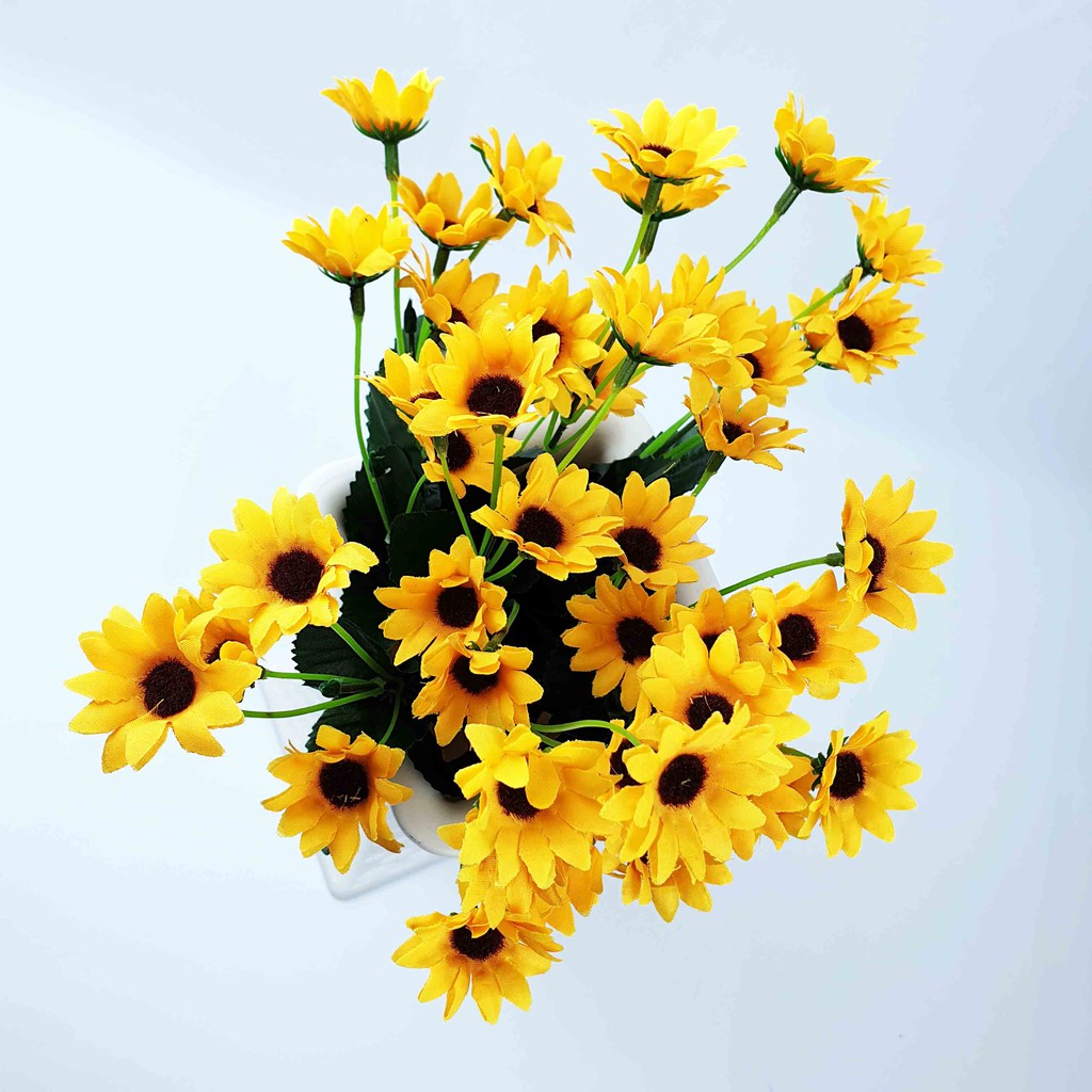 Bunga Daisy Kuning Artificial 35 cm/ Bunga Plastik/ Bunga Kain/ Bunga Palsu-3