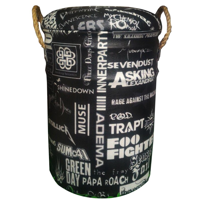  Kursi  Tong bangku sofa  Kaleng Tin Stool Rock Band 