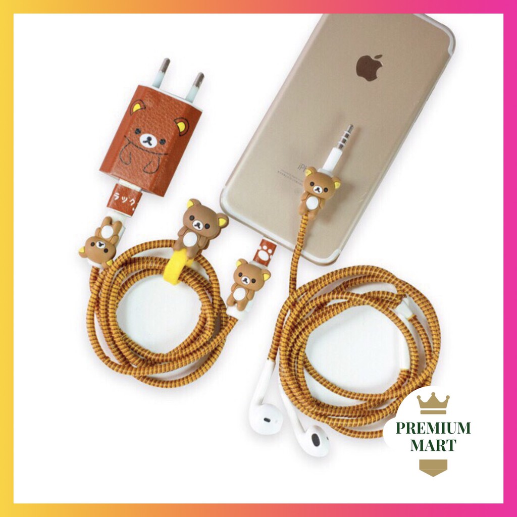 Paket Cable Protector/Pelindung Kabel Spiral iPhone&amp;Android (RANDOM)