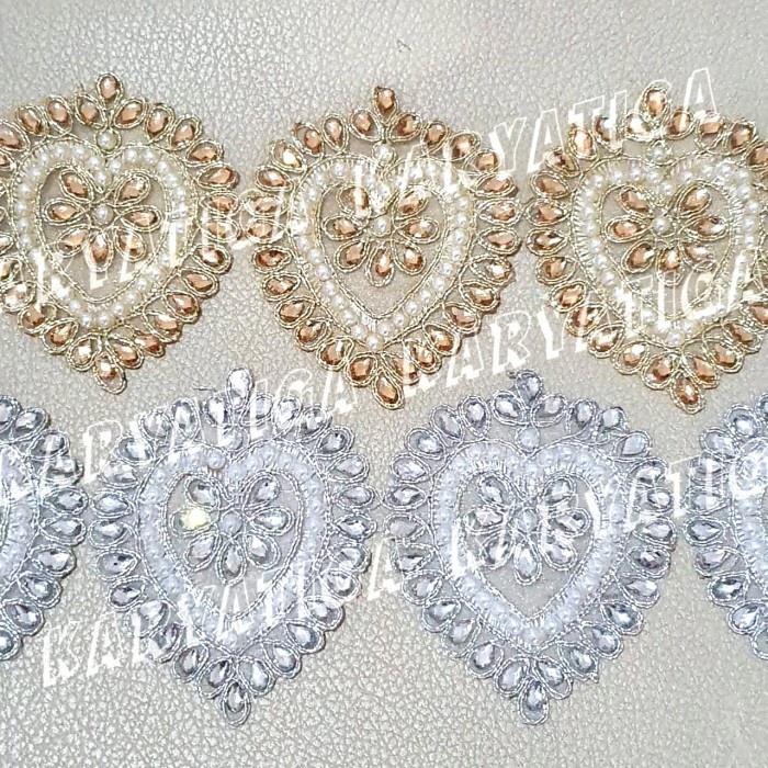 (Per 1 Pcs) Kode 18735 - Renda India Bordir Full Manik Mote