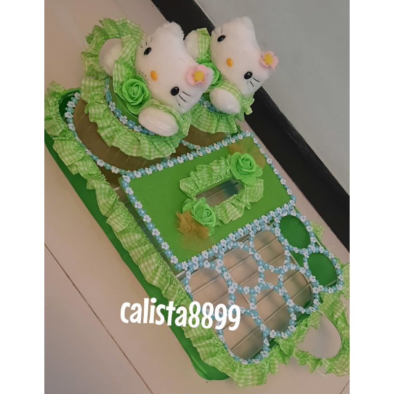 set toples lebaran kitty motif kitty toples set kaca