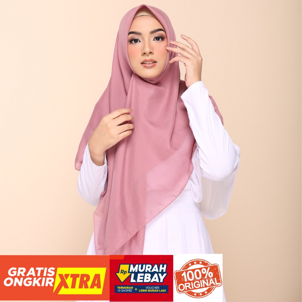 hijab Segi Empat kerudung segiempat polos voal premium elzatta Keiva Vabira