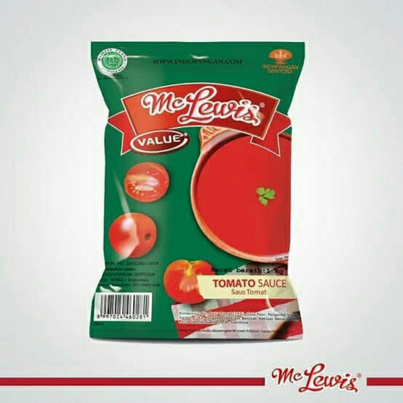 

McLewis Tomato Sauce / Saos Tomat Pouch 1kg