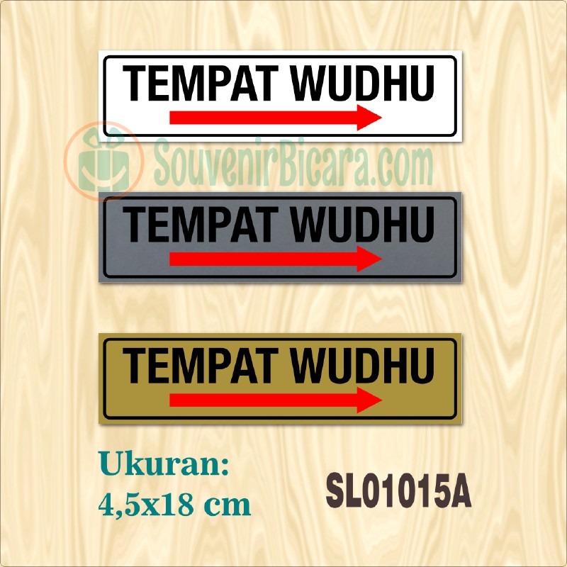 

Sign Label Penunjuk - TEMPAT WUDHU KANAN - SL010015a