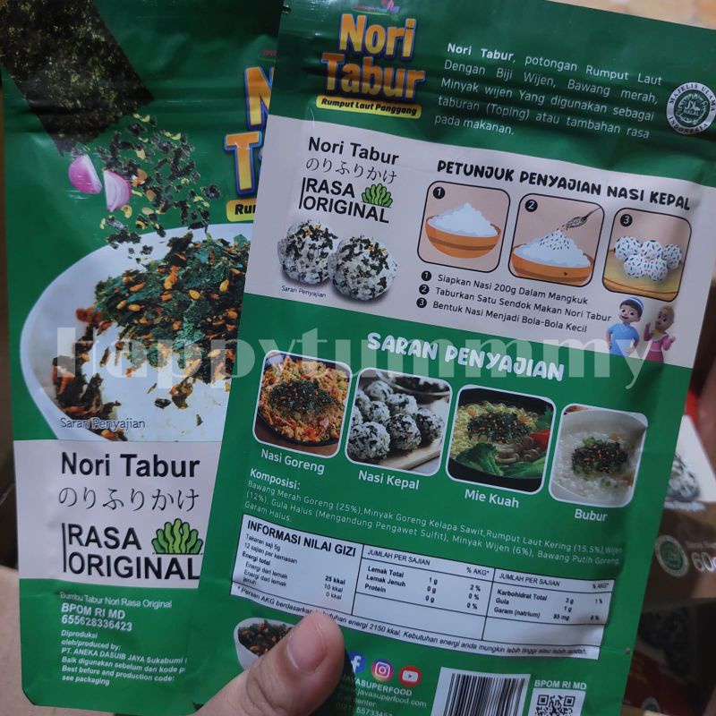 HPT - NoriGo Tabur Rumput Laut Panggang (ROASTED) 60g Halal