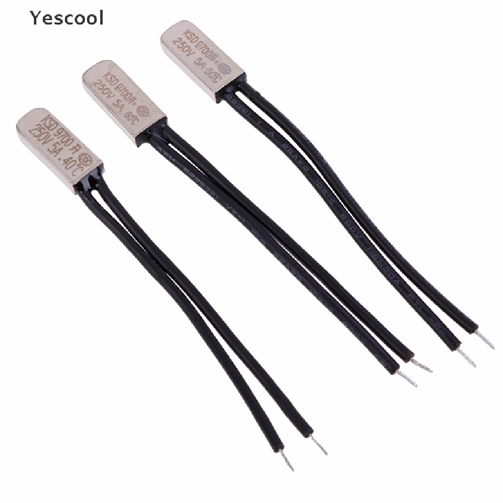 Yescool 5Pcs KSD9700 Derajat Celcius Thermostat Kontrol Suhu 5A 250V