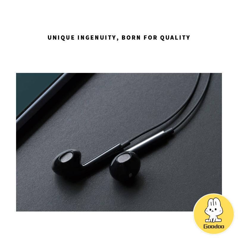 Kabel Asli Macaron Warna Headphone Berkualitas Baik 3.5mm HIFI Headset Over Ear 1.2mm Earphone -Doo