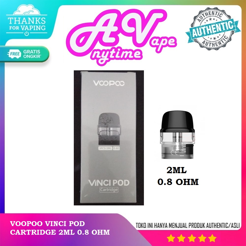 CARTRIDGE VINCI POD 2ML 0.8 OHM 1PCS AUTHENTIC 100%