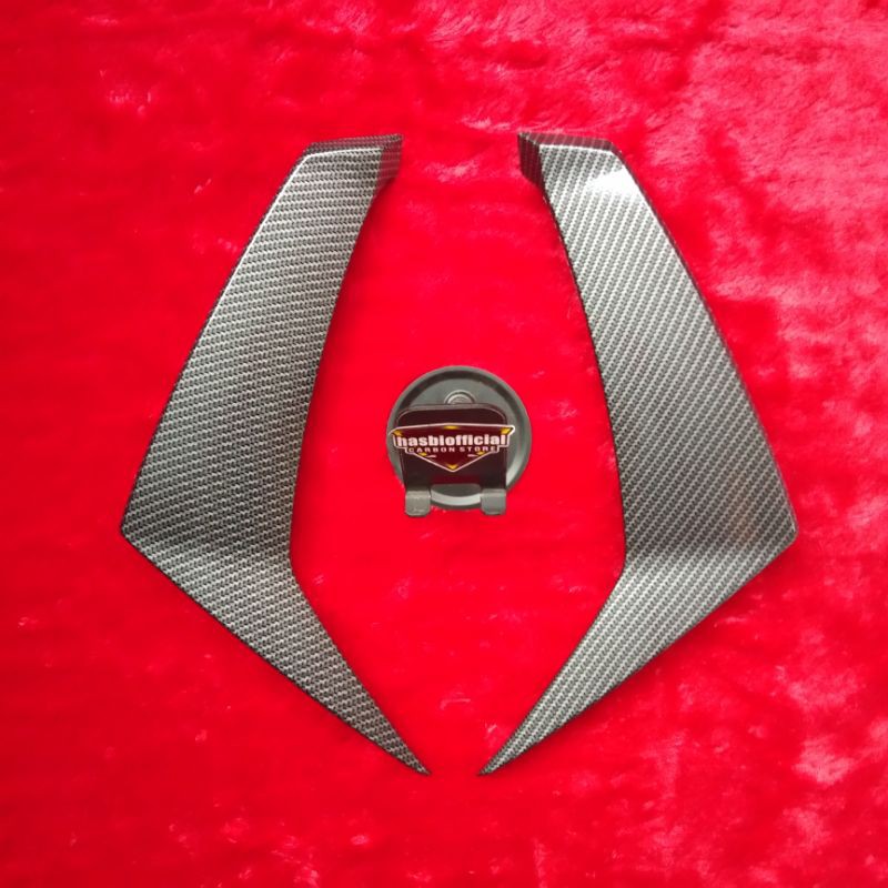 COVER LEKSIL SAMPING LUAR SPOILER BODY SIRIP SAYAP DEPAN MIO M3 MIO Z CARBON