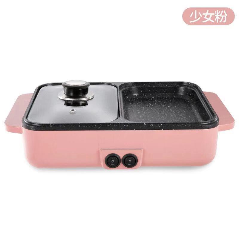 BBQ Grill Pan Steamboat 2 in 1 Elektrik Denki Shabu Hotpot BBQ Grill Electric