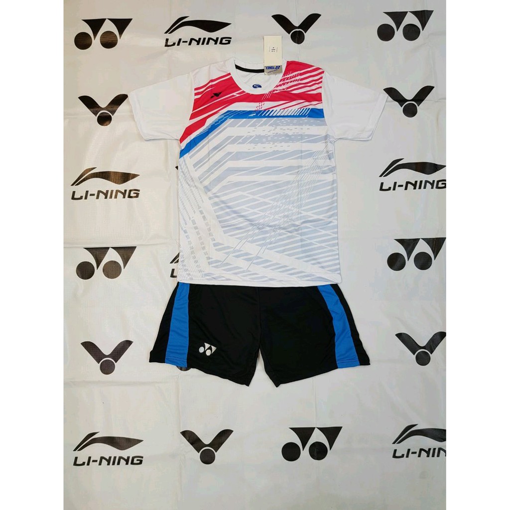 Baju kaos stelan badminton dewasa Yonex Y32 Putih