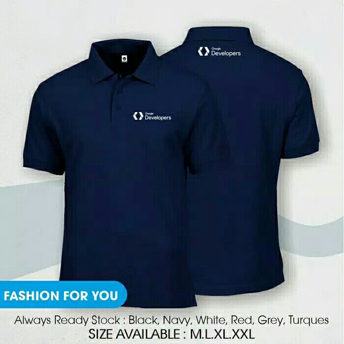 polo shirt google developers premium / kaos kerah google developers premium