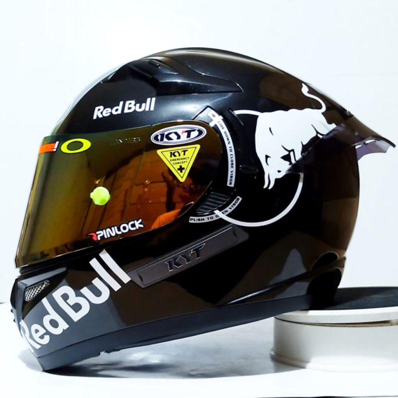 HELM KYT K2R PAKET GANTENG RED BULL(visor iridium) INCLUDE VISOR ORI-B.glosy reb bull P.G