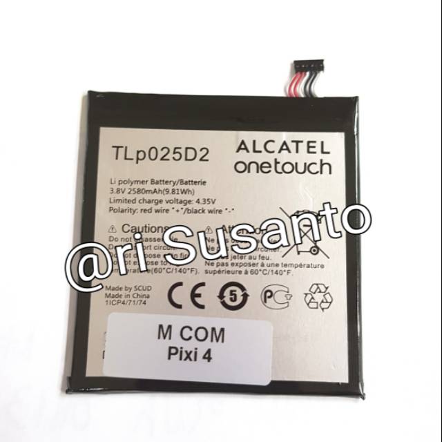 Baterai Alcatel OneTouch Pixi 4 6.0 PL 9001A 9001D 9001X OT-8050 8050D TLp025D2 TLp025DC Original ba