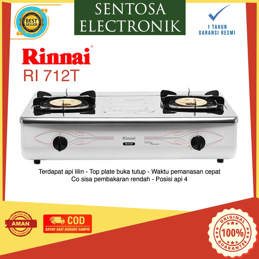 Jual Promo Rinnai Ri 712t Kompor Gas 2 Tungku Body Jumbo Shopee Indonesia