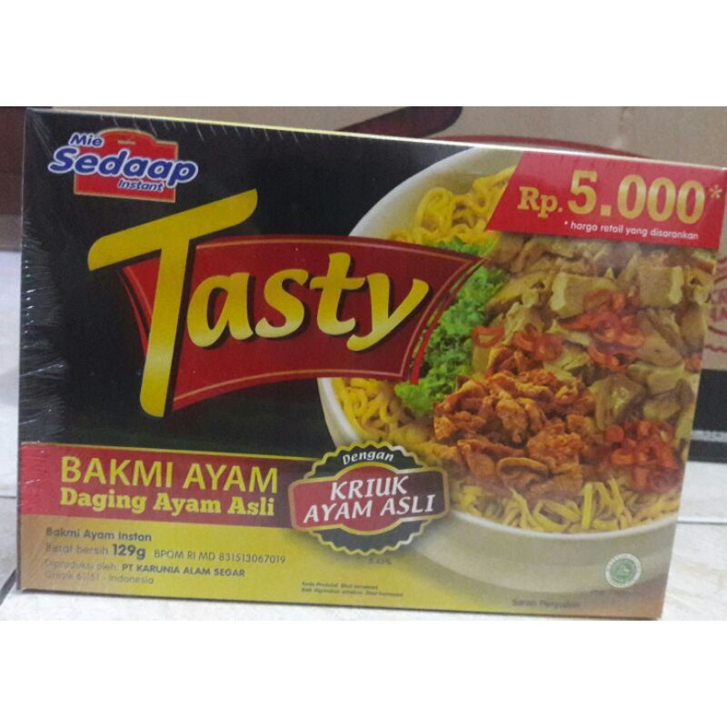 

Mie Sedaap Instant Tasty Bakmi Ayam Daging Ayam Asli 129g