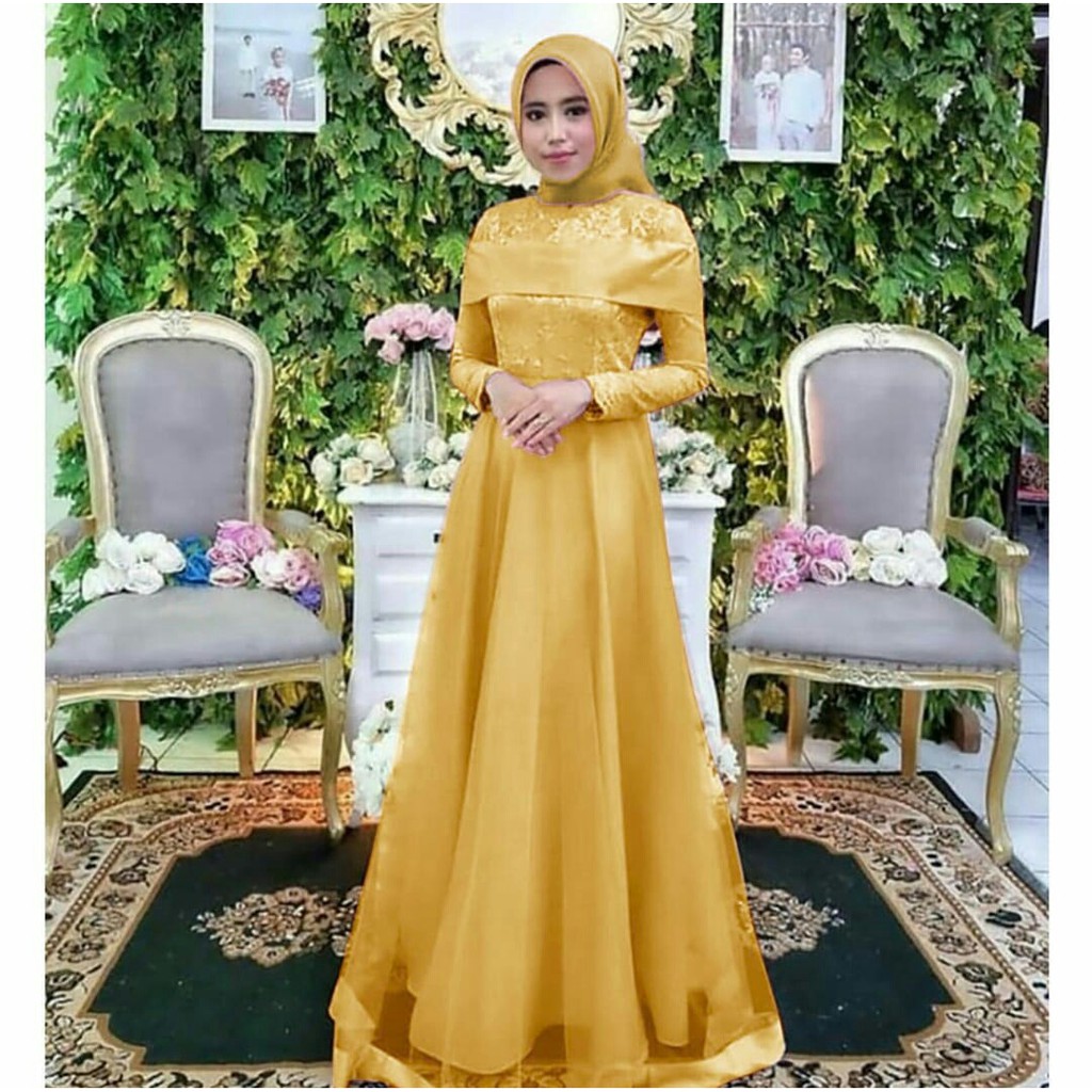 (FlashSale) Maxi Serela (6 warma) Satin Velvet + Brukat Prancis Real Picture !!!