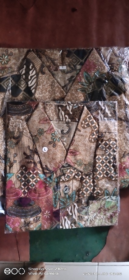 Promo Batik Couple Keluarga Sarimbit Sania Ruffle Batik Ori Ndoro Jowi Motif Toples