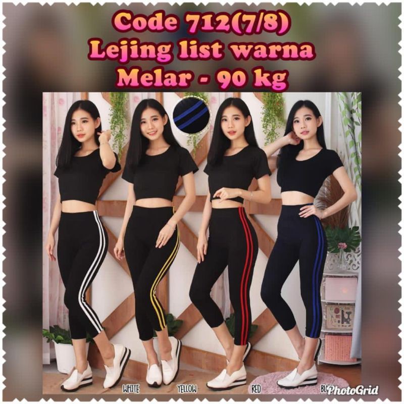 NEW LEGGING 7/8 LIST WARNA IMPORT / LEGGING MURAH IMPORT