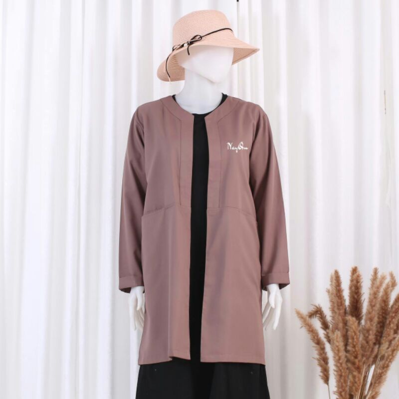 Baju Atasan Wanita Outer Lengan Panjang Murah Outer Jumbo Dewasa Outer Katun Toyobo Outer Casual Out